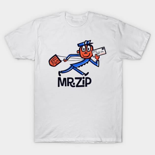 Mr. Zip 'Zippy' - USPS - Postal Service - Retro T-Shirt by EverGreene